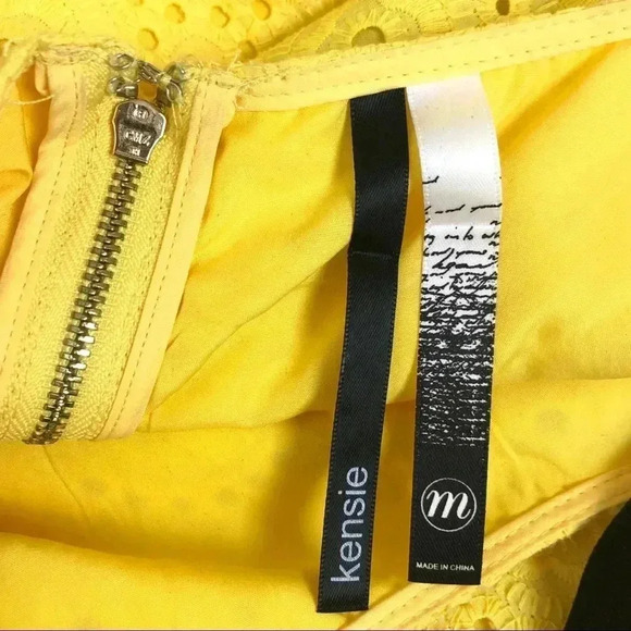 Kensie Yellow Dress Eyelet - Picture 7 of 7